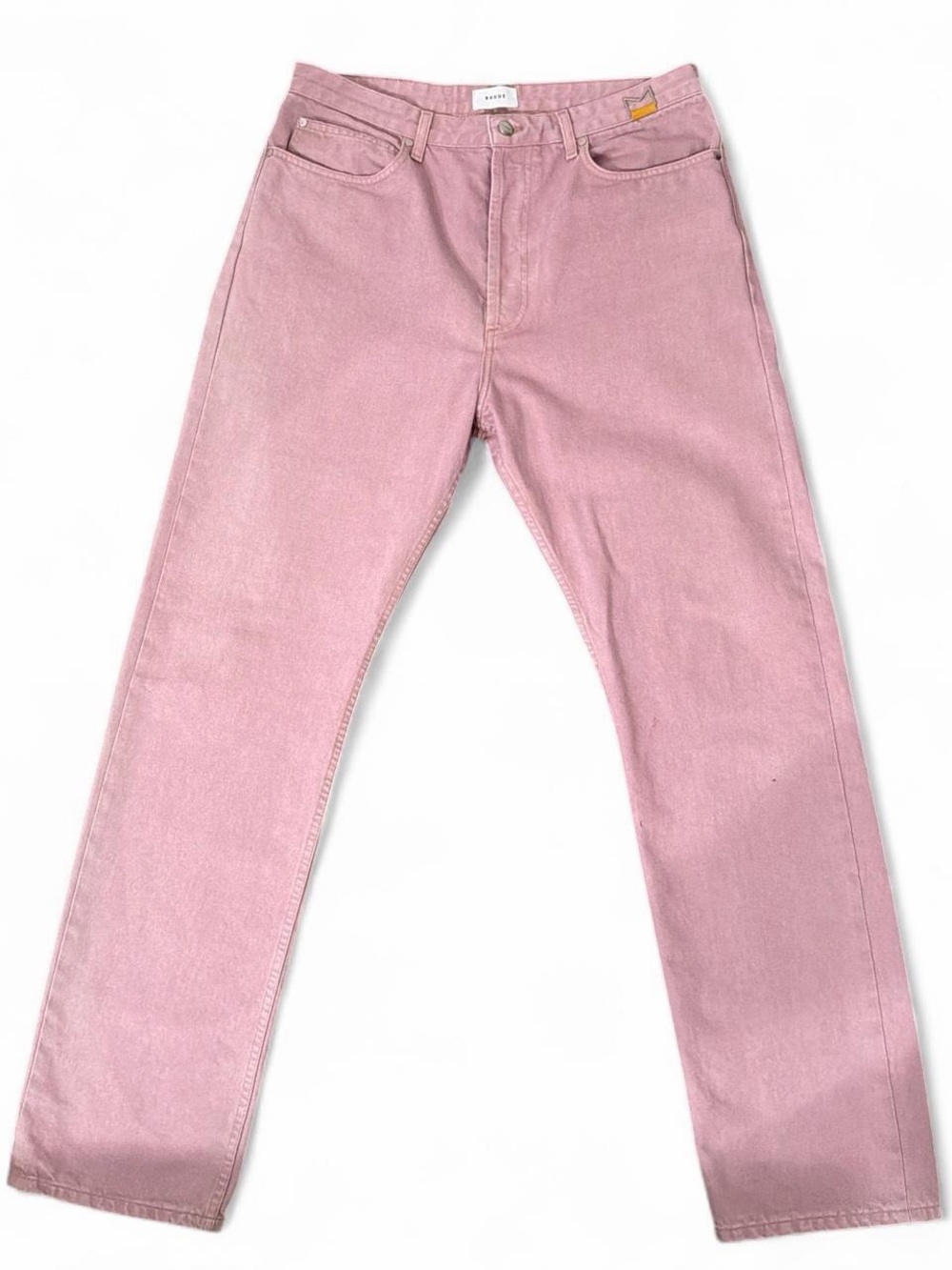 Rhude Pink Straight-Leg Jeans